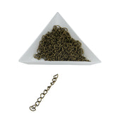 Extension Chains Iron For Jewellery Making 50x3mm Twist Cross Antique Bronze Color (Pack of 20 pieces) [jefs-stringlace-00307-m9]