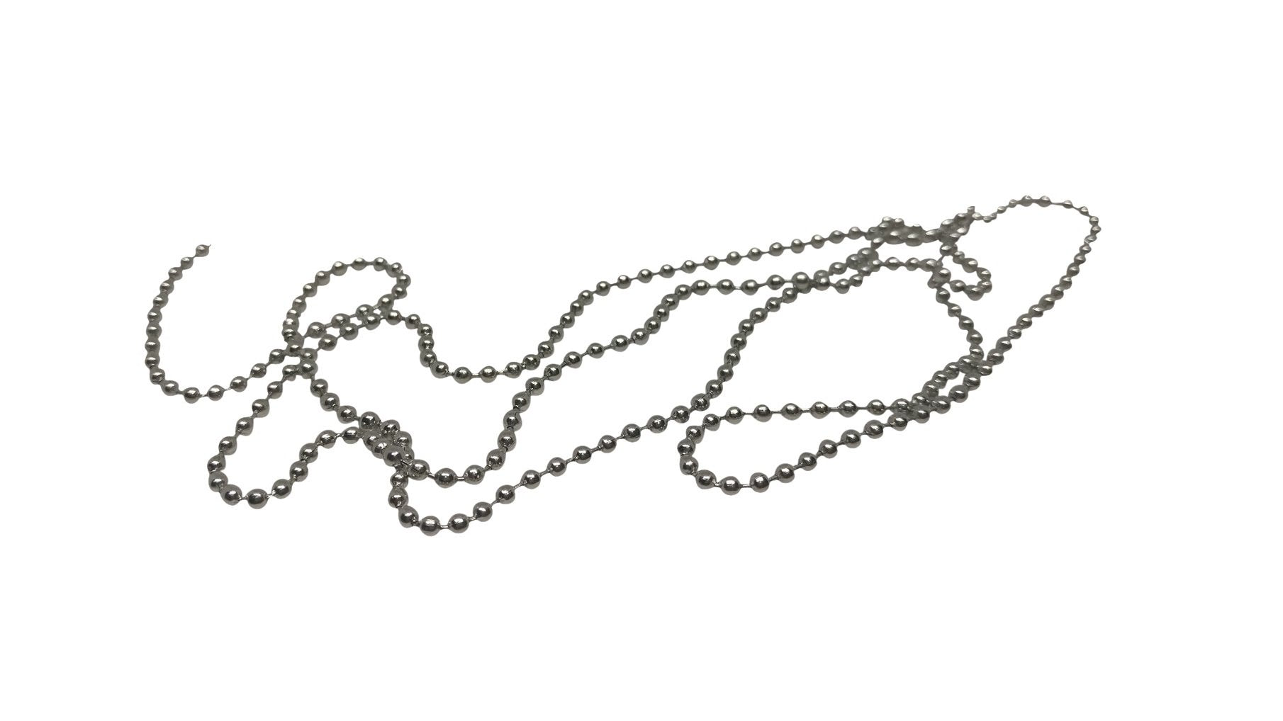Jewellery Making Necklace Chains Tarnish Resistant Stainless Steel 2mm Ball Silver Color (Sold as 1 metre) [jefs-stringlace-00395-m1]