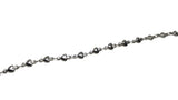 Jewellery Making Necklace Chains Tarnish Resistant Stainless Steel 4mm Heart Silver Color (Sold as 1 metre) [jefs-stringlace-00395-m5]