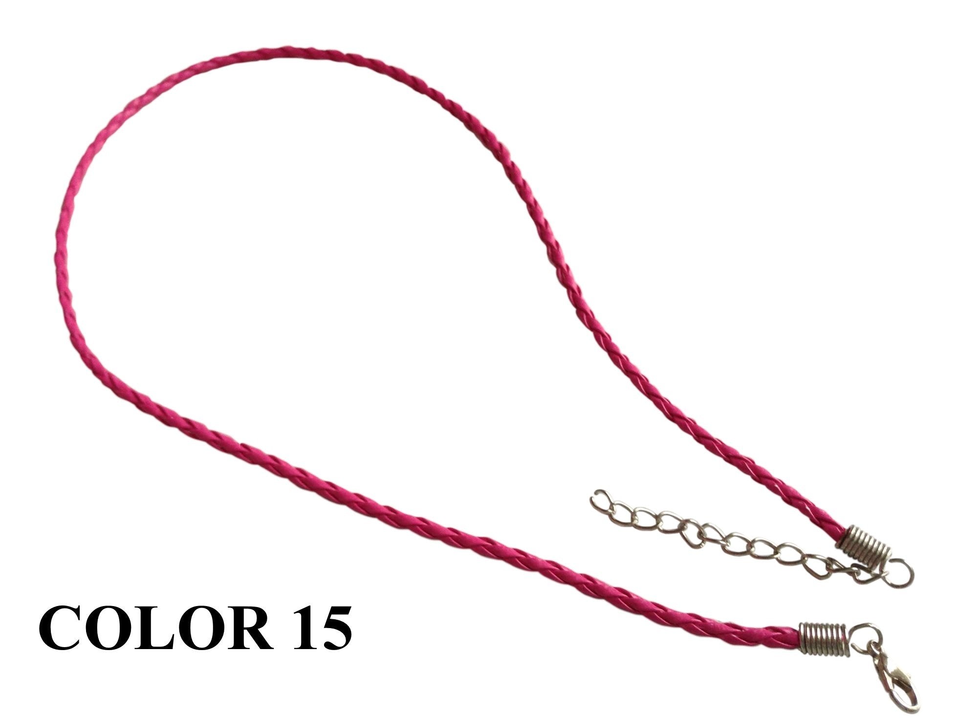 Fashion Jewellery Making Braided Synthetic Leather Cords 3mm 17inch Cord [jefs-stringlace-00456]