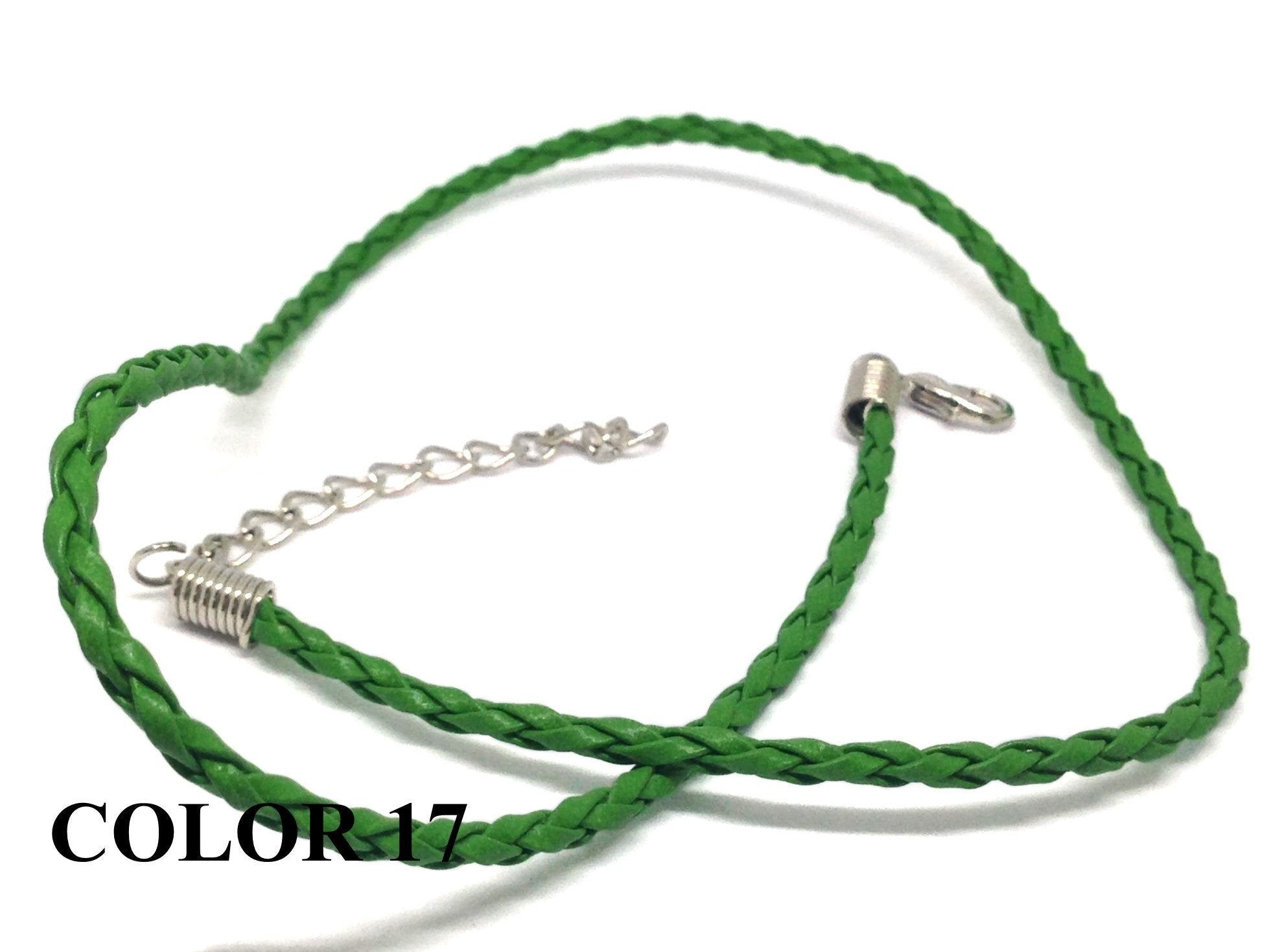 Fashion Jewellery Making Braided Synthetic Leather Cords 3mm 17inch Cord [jefs-stringlace-00456]
