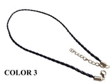 Fashion Jewellery Making Braided Synthetic Leather Cords 3mm 17inch Cord [jefs-stringlace-00456]
