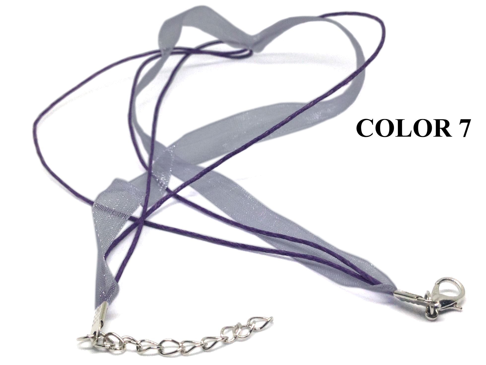Organza Necklace Jewellery Making Cords With Cotton Thread 6mm 17inch Cord [jefs-stringlace-00459]