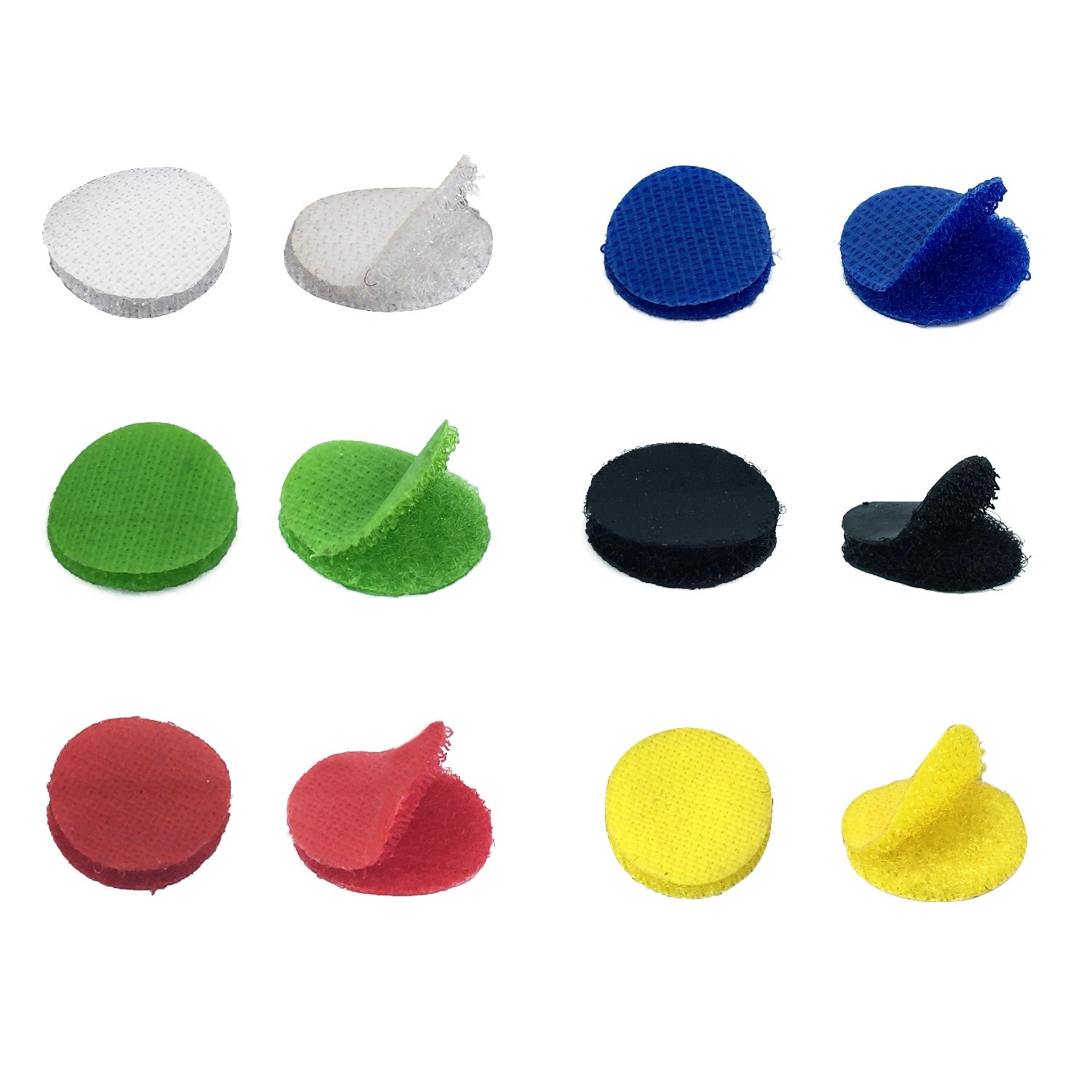 Strong Nylon Velcro Self Adhesive Patches Dots Fasteners For Crafts Garments Multipurpose Utilities 2cm Flat Round