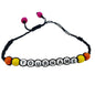 Personalized Name Customized Rakhi Shamballa Style For Brother White Color With White Beads [jxq-brcltbngl-00016-m10]
