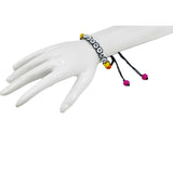 Personalized Name Customized Rakhi Shamballa Style For Brother White Color With White Beads [jxq-brcltbngl-00016-m10]