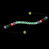 Personalized Name Customized Kids Rakhi With Glow In the Dark Radium Beads For Brother Assorted Random Color With Plastic Beads [jxq-brcltbngl-00016-m3]