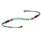 Personalized Name Customized Kids Rakhi With Glow In the Dark Radium Beads For Brother Assorted Random Color With Plastic Beads [jxq-brcltbngl-00016-m3]