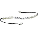 Personalized Name Customized Rakhi For Brother White Color With Plastic Pearl Beads [jxq-brcltbngl-00016-m4]