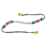 Personalized Name Customized Rakhi For Brother White Color With Wooden Beads [jxq-brcltbngl-00016-m5]