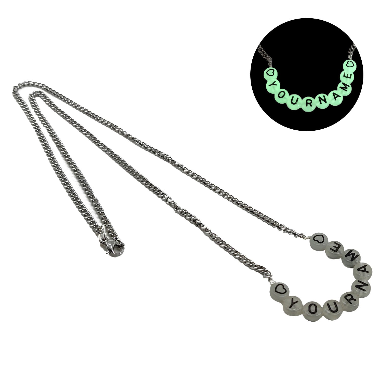 Personalized Name Customized Stainless Steel Chains For Kids Girls Women [jxq-jwlncknst-00015-m1]