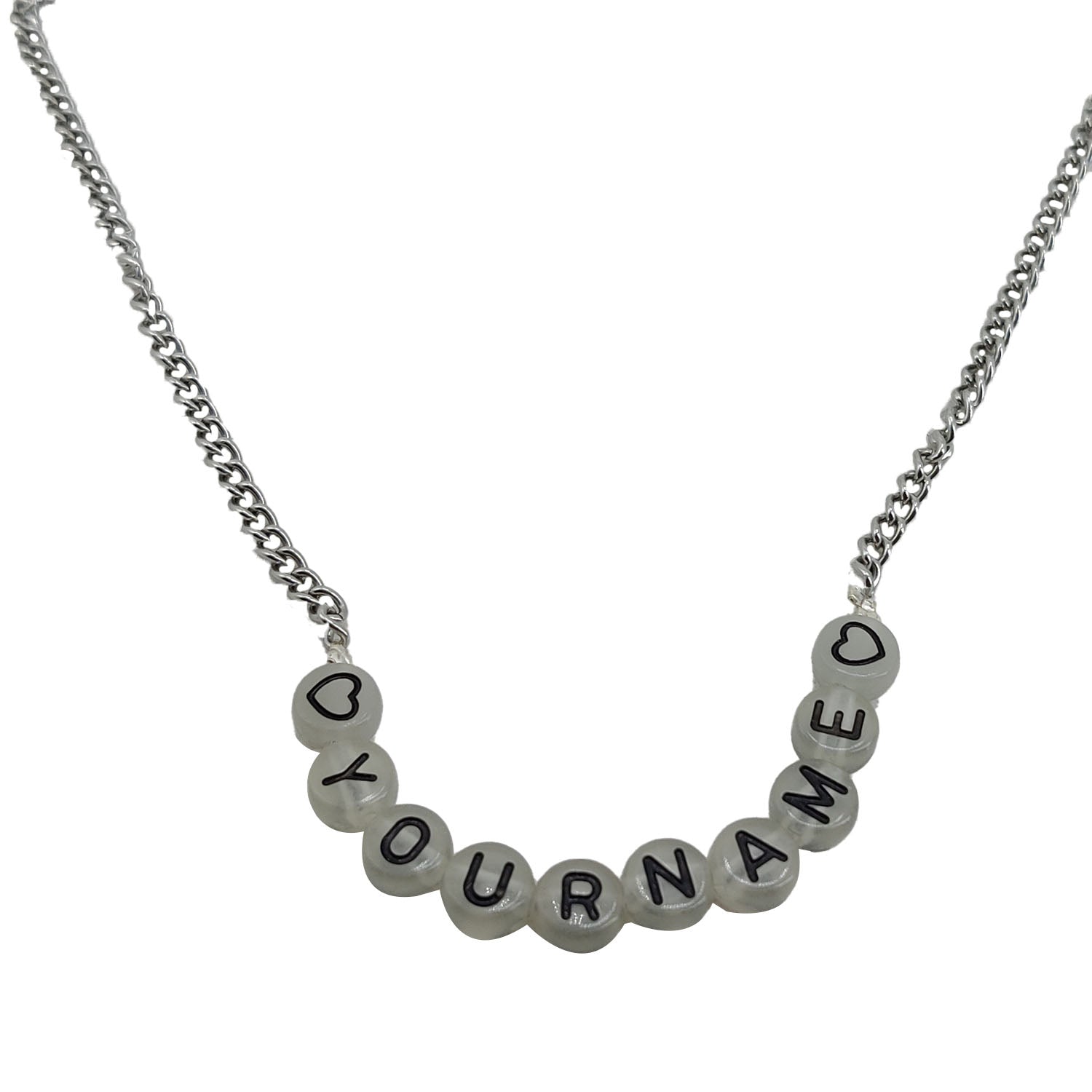 Personalized Name Customized Stainless Steel Chains For Kids Girls Women [jxq-jwlncknst-00015-m1]