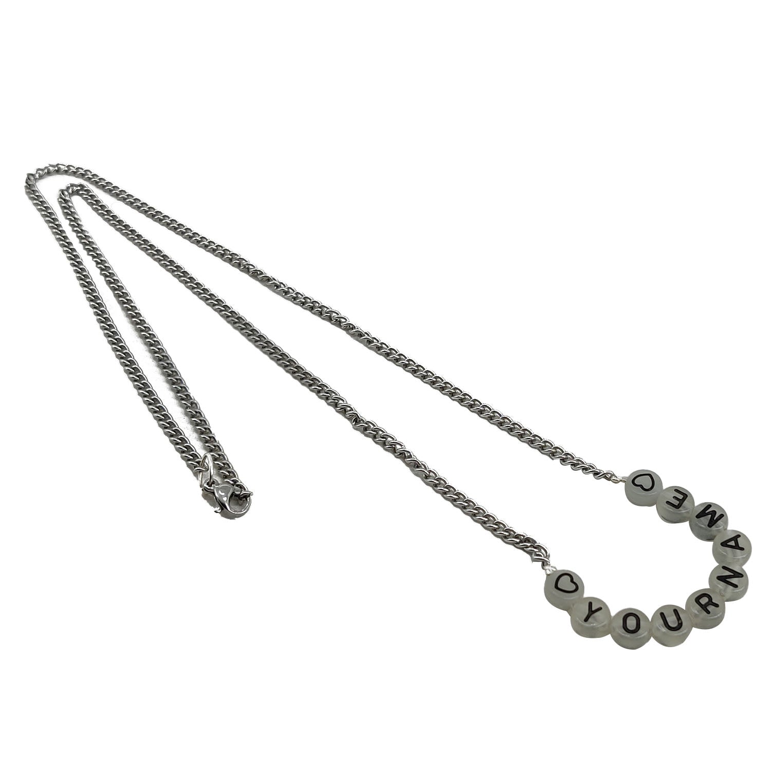 Personalized Name Customized Stainless Steel Chains For Kids Girls Women [jxq-jwlncknst-00015-m1]