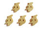 Wooden Buttons For Craft Scrapbook & Sewing 19x15x4xmm Donald Duck Wood Color (Pack of 10 pieces) [tmp-jefs-bttns-00025]