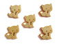 Wooden Buttons For Craft Scrapbook & Sewing 17x16x3xmm Animal Cat Creamy Wood Color (Pack of 10 pieces) [tmp-jefs-bttns-00026]