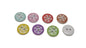 Wooden Snowflake Buttons For Craft Scrapbook & Sewing 15x4mm Round Multi-Color (Pack of 10 pieces) [tmp-jefs-bttns-00110]